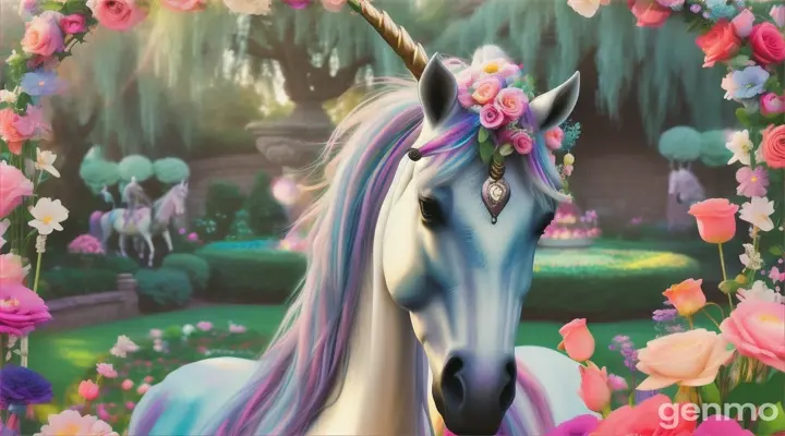 Unicorn someone friends party magical garden