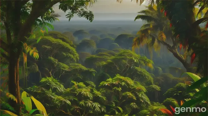 亚马逊丛林，阳光明媚，16：9