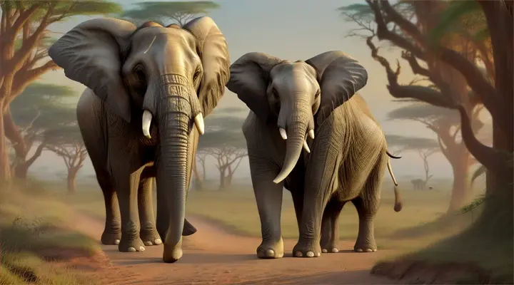 make an animal with the body of an elephant  and the head of a rabbit 