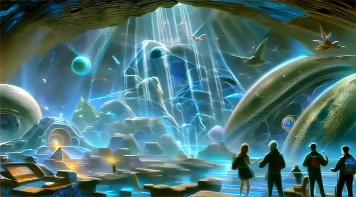 world, art, space, electric blue, cg artwork, event, fun, science, painting, leisure