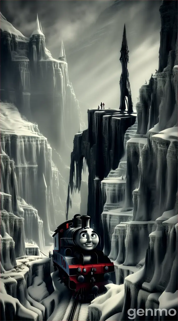 Thomas the Train :: +2 with giant SPIDER LEGS :: +1 BLACK LIQUID :: devils cave with sharp ice spicks