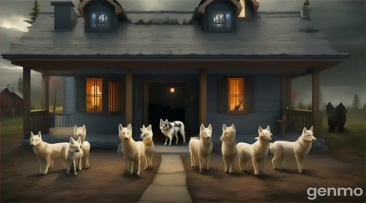 Wolf enter house and eat 6 little goats.