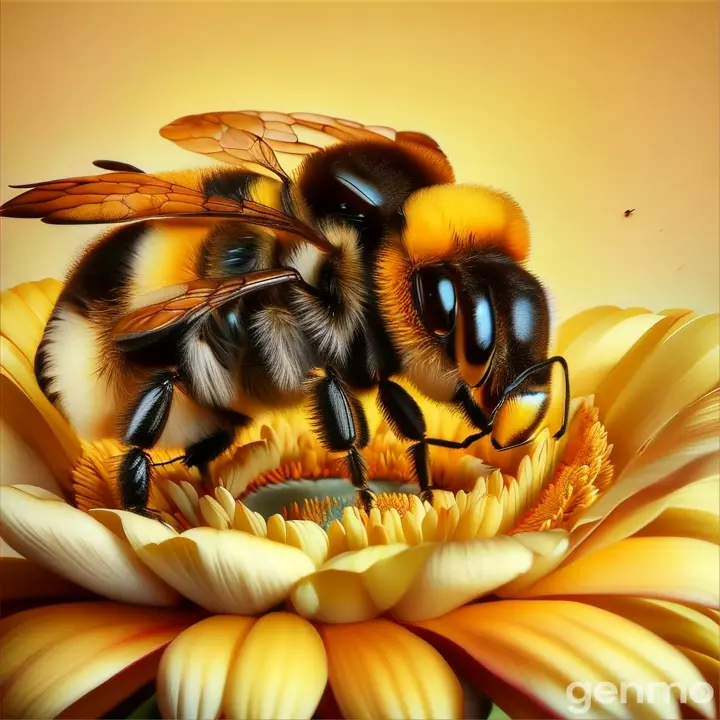 a close up of a bee on a flower