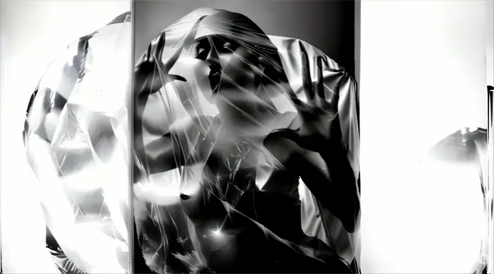 a woman inside a bubble
