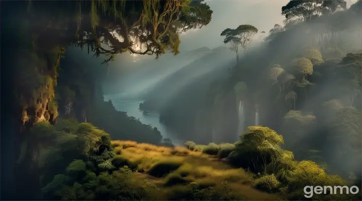 A detailed 6-minute video of walking along the edge of a dangerous gorge in a forest as dangerous and mysterious as the Congo jungle.