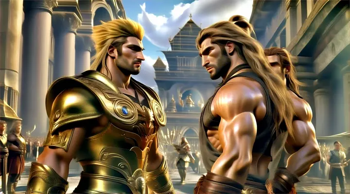 a couple of men standing next to each other