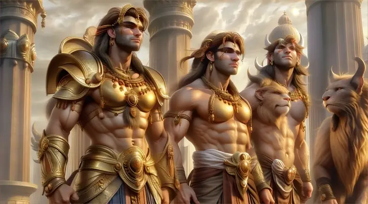 a couple of men standing next to each other
