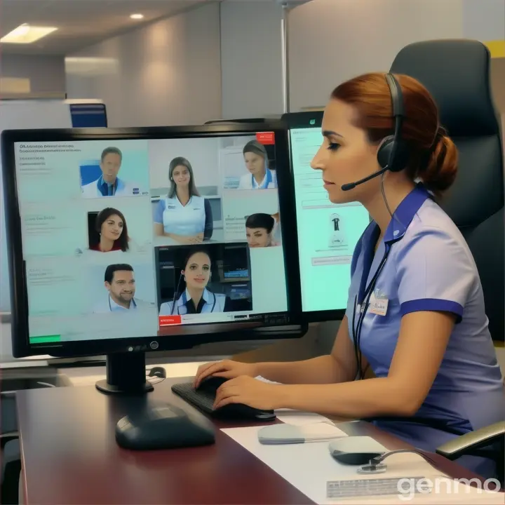 Vídeo de recepcionista em clínica 