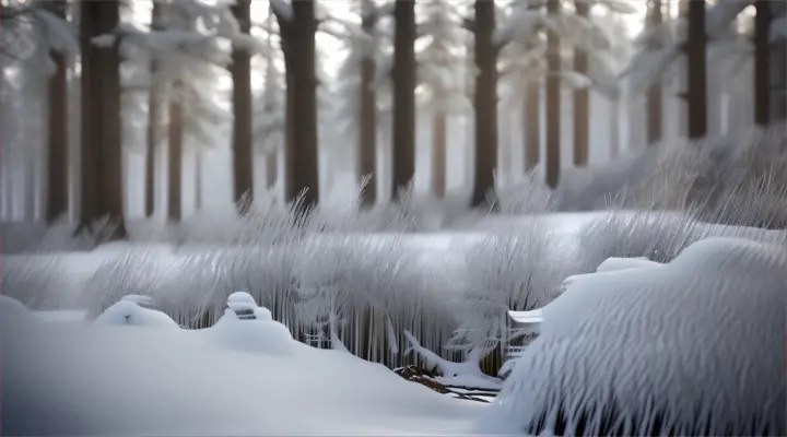 4K Cinematic Winter Wonderland Snowfall and gentle wind sounds in a winter forest, providing a tranquil ASMR backdrop.Tranquil, serene