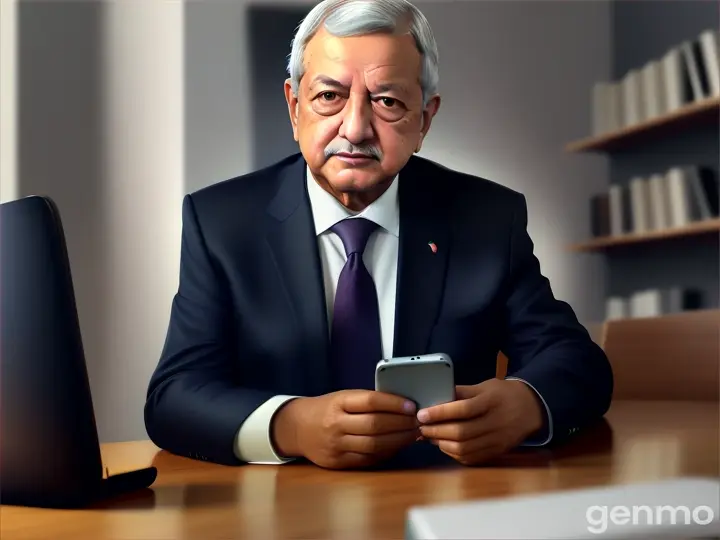 amlo jugando roblox en su iphone realista