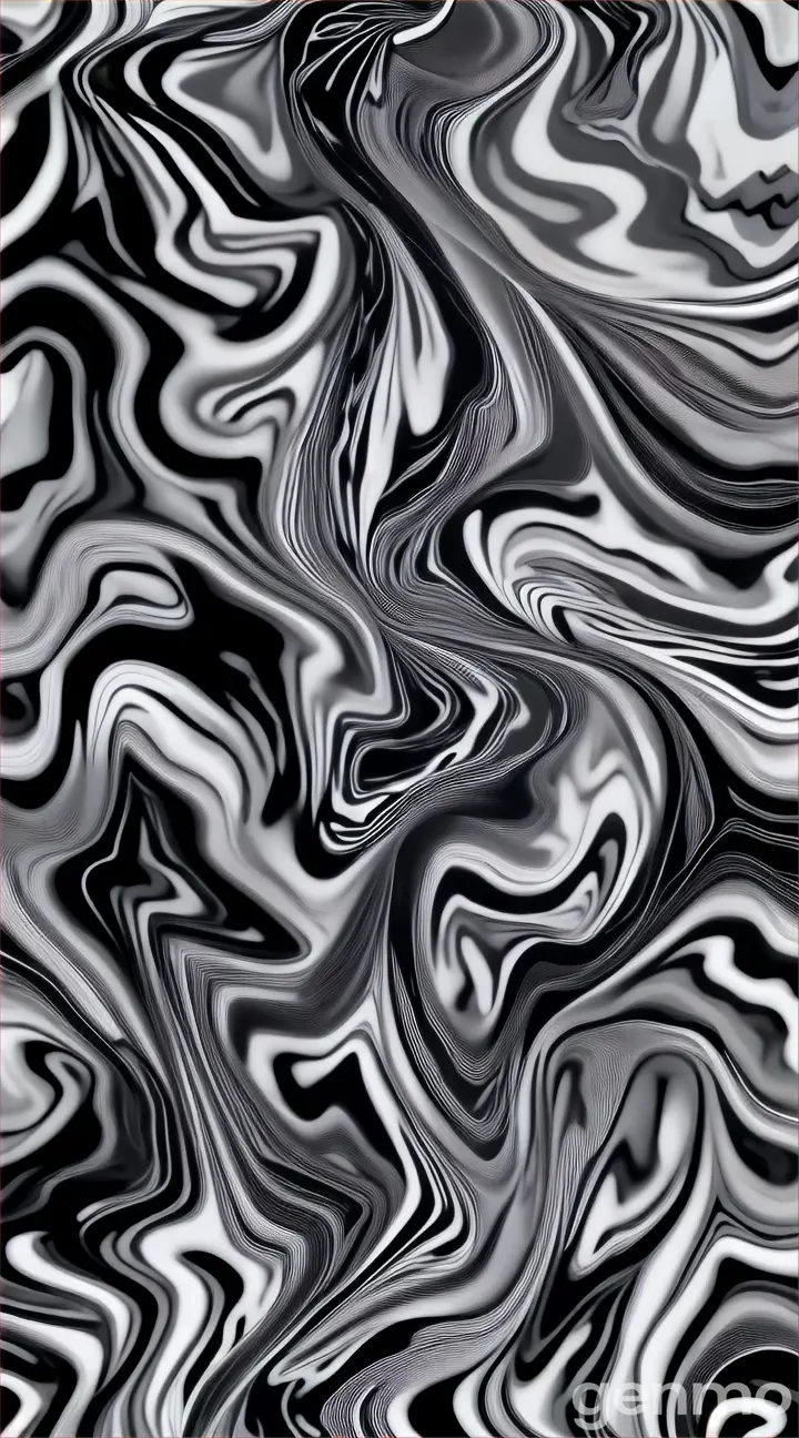 an abstract black and white background with wavy lines, 1 min