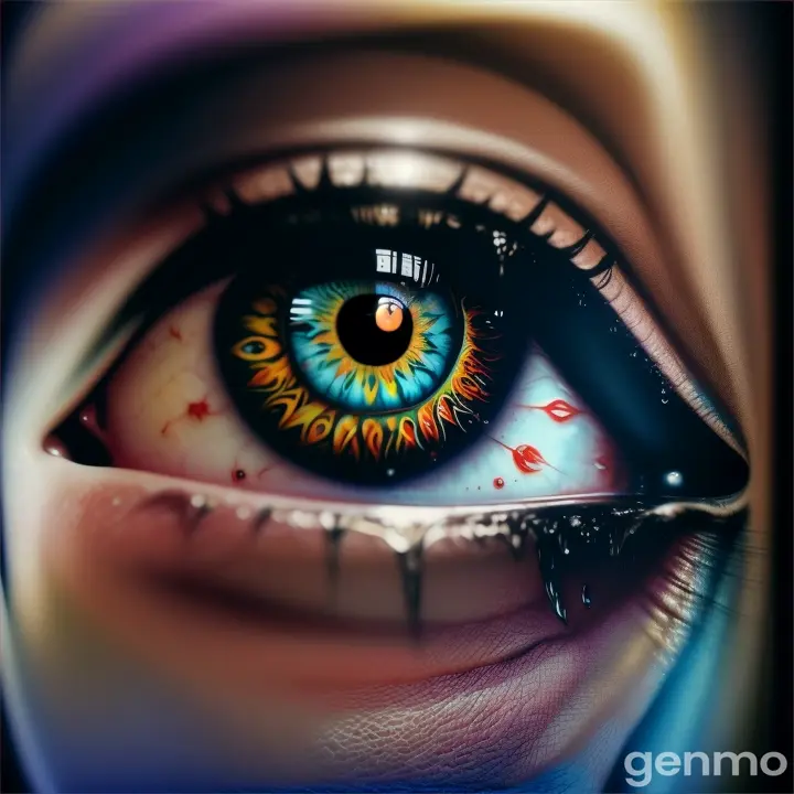 Evil eye crying 