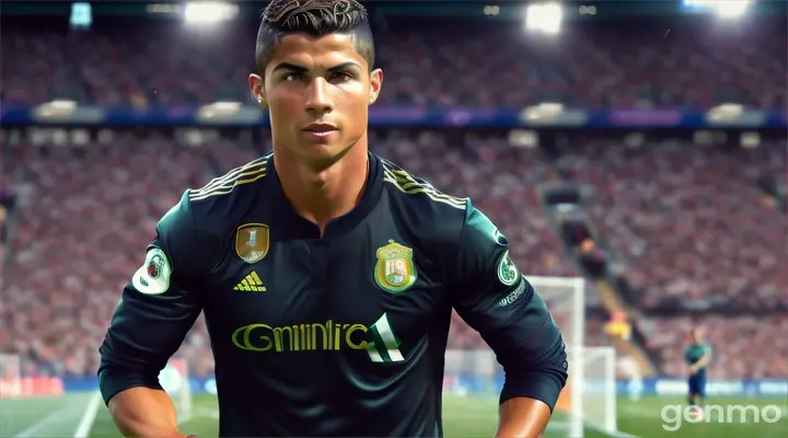Cristiano Ronaldo playing football
