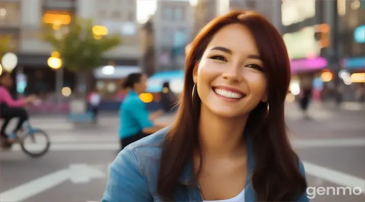 Vídeo de mulher sentada sorrindo e batendo palma 