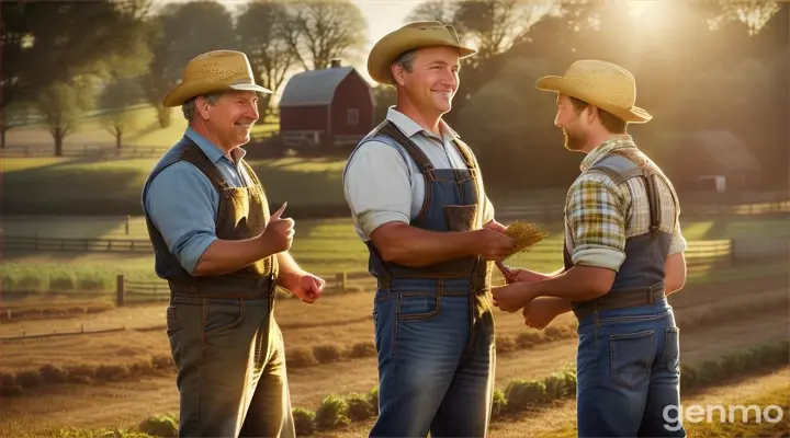 Imagine the sons working together harmoniously on the farm.
Visualize them helping each other with various tasks, no longer quarreling or fighting.
See the farmer watching them with pride and satisfaction, knowing his lesson has been learned.