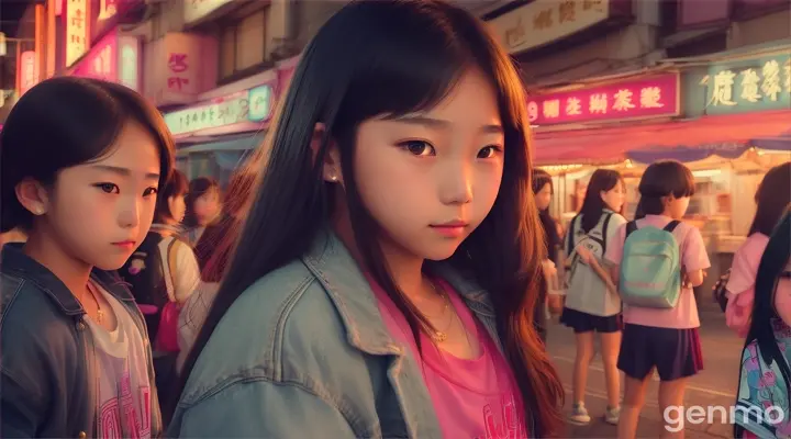 A teenage girl's coming of age story in 1980s Taiwan, with elements of first love, sparkly night markets, and vibrant fashion choices. The character meets their first love at a night market and they soon become best friends and lovers in university.