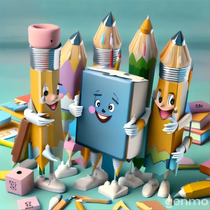 a group of pencils standing next to each other ii