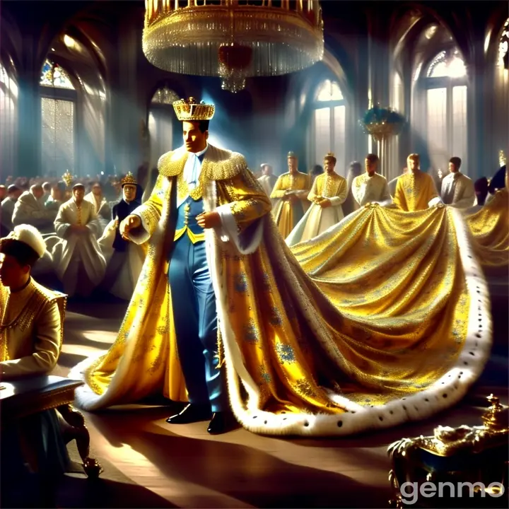 Czar in coronation ermine robes