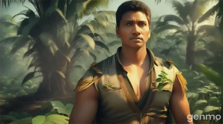Ramu's boy crops had failed and he was in dire need of money to feed his family. / In the jungle. /India 3D Character.