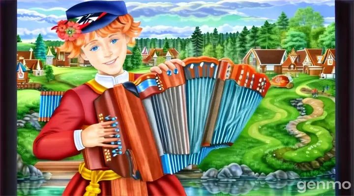 The guy plays the accordion