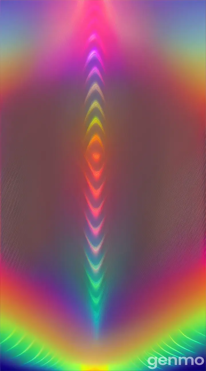 A video of slowly-changing gradient colors that mimics the rhythm of breathing. Transitions between three sets of surreal, vibrant colors to evoke a feeling similar to that of marijuana. The video should start and end with a calm, peaceful gradient.