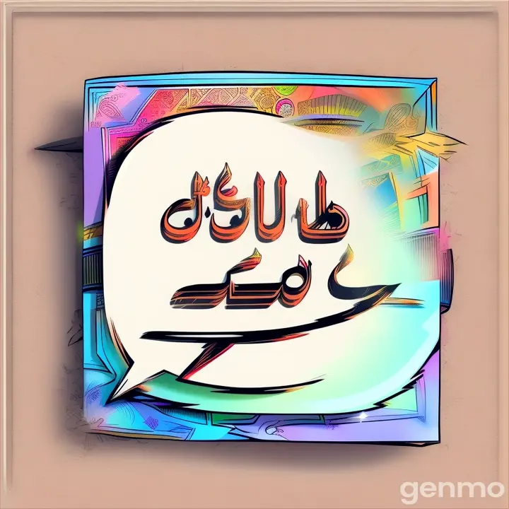 إطار مرسوم رفيع للكلام، مربع، clip art