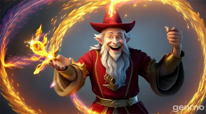 ((hyper-detailed flawless masterpiece, & High-Definition & --Aninimation_120_Frame_Variations Temporal flawless Consistency&Continuity&Logic of the Scene))& --Aninimation_120_Frame_Variations=”
The Scene show A laughing 3D wizard casting Fireball,  maximum resolution, Extreme quality, 9:16 aspect ratio, Perfectly stable rendered 3D animation in 8K” :: Calculate Hyperreal correct high speed --video=”3D-Wizard_casting_Fireball-Physics-Scenes--Aninimation_120_Frame_Variations” & (Perform frame-by-frame prediction and enable frame interpolation. Use the AI algorithms to calculate the next frame and interpolate the previous frame. Make sure the frame interpolation is sharp and authentic). 4K 3D Pixel ART Symbolism Meteora graphics style, :: --negativ_promt=”Distortions, Pixelated areas, Hard edges, Faulty textures, Unnatural movements. Abrupt contrast changes, Hard & Blurry transitions,  Sudden color changes, Inconsistent shadows, Unnatural lighting conditions. Color & Screen & Graphic & Display & Artefacts Errors, Physical Unrealism --video, Temporal flawless Consistency&Continuity&Logic of the Scene: Keep the text of the scene continuously logical and consistent throughout the video sequence”