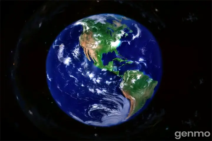 the earth from space showing europe and africa