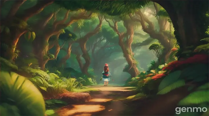 animation ai

दृश्य: मीरा जंगल में प्रवेश कर रही है, चारों ओर हरियाली और पक्षियों की आवाजों के साथ।
संकेत: जंगल की सुंदरता का परिचय।
