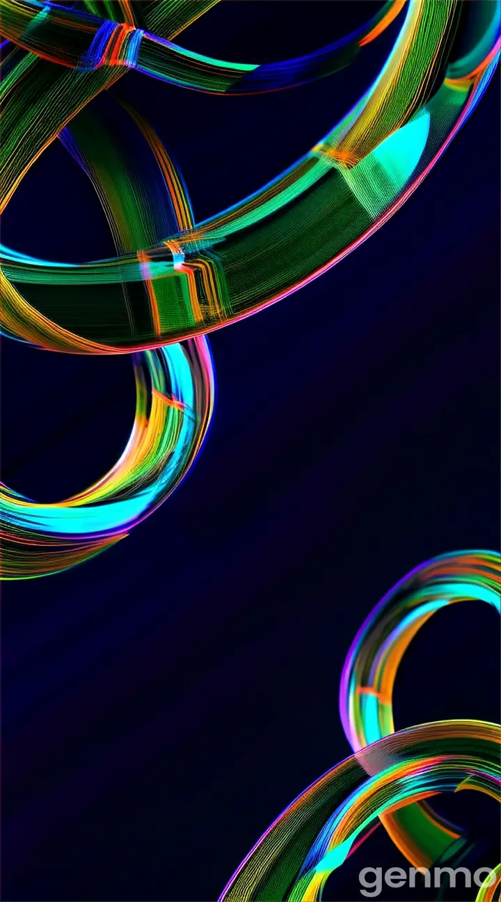 a blue and green abstract background with circles