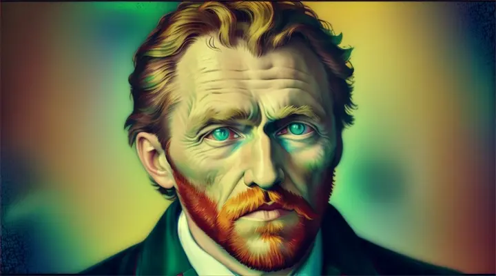 Van Gough with a large effervescent glass of  absinthe