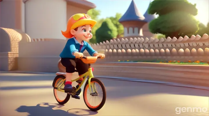 3d cartoon video riding bicycle baby boss 