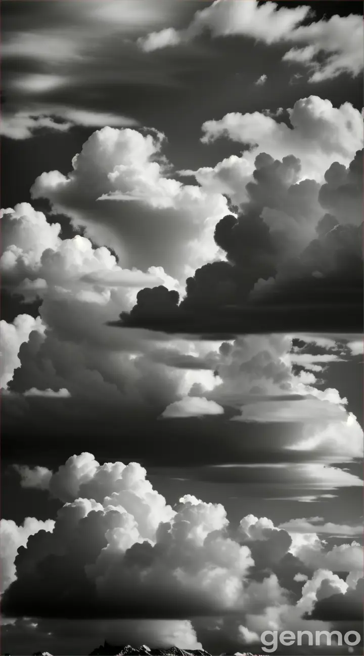 Black and white composition of  clouds beautiful 