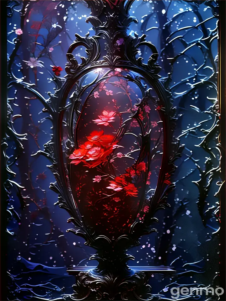 a red vase sitting on top of a table