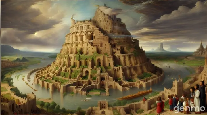 Noah and his family repopulate the Earth after the flood. His descendants are dispersed, but humanity unites to build the Tower of Babel. God intervenes, confusing their languages to disperse them