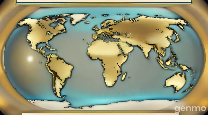 Globe world map, cinematic lighting