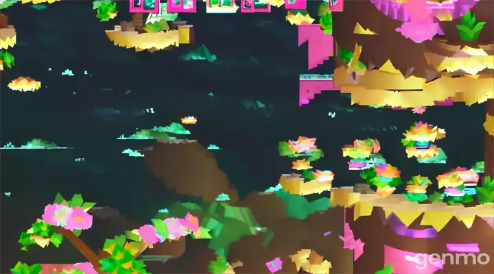 32-bit cupcake ufo adventure game pink flowers