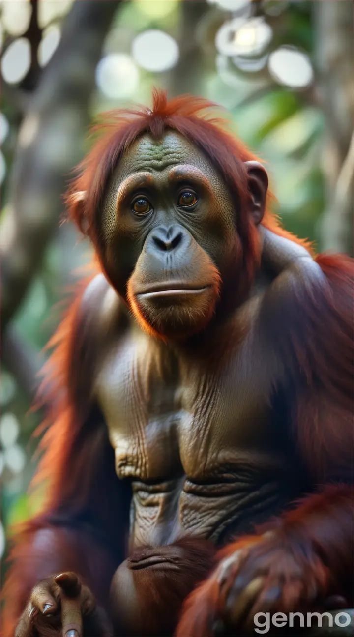 an orangutan speaks