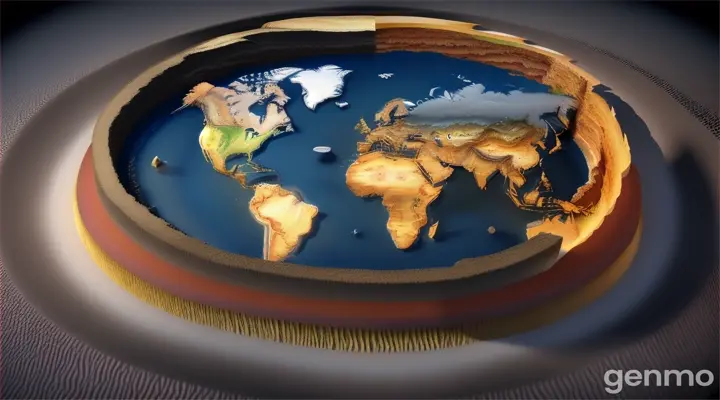 Earth's layers: crust, mantle, outer core, and inner core.