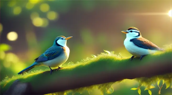 soothing synth birds