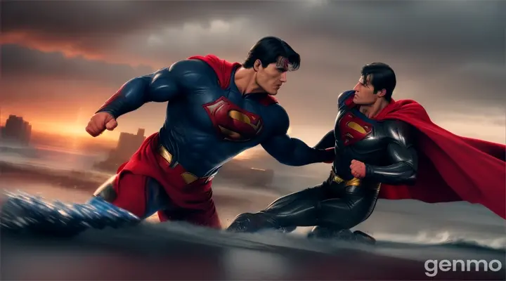 Please show a fight Superman against Homelander