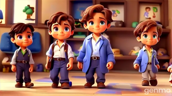 a group of people walking with to each other in a room. This not only makes our work easier, but also gives us more possibilities. It makes children understand that when we share, we achieve more success and we also have confidence in each other.