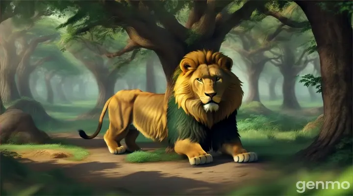 3d cartoon animation videos In a dense forest, there lived a great lion. 
