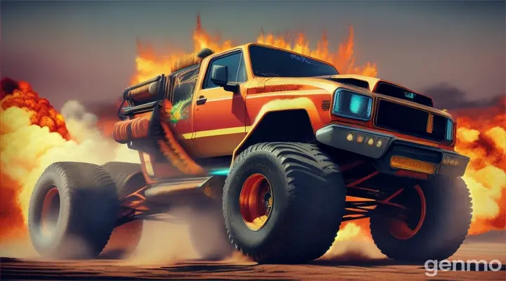 Bast free fire moster truck lllustration