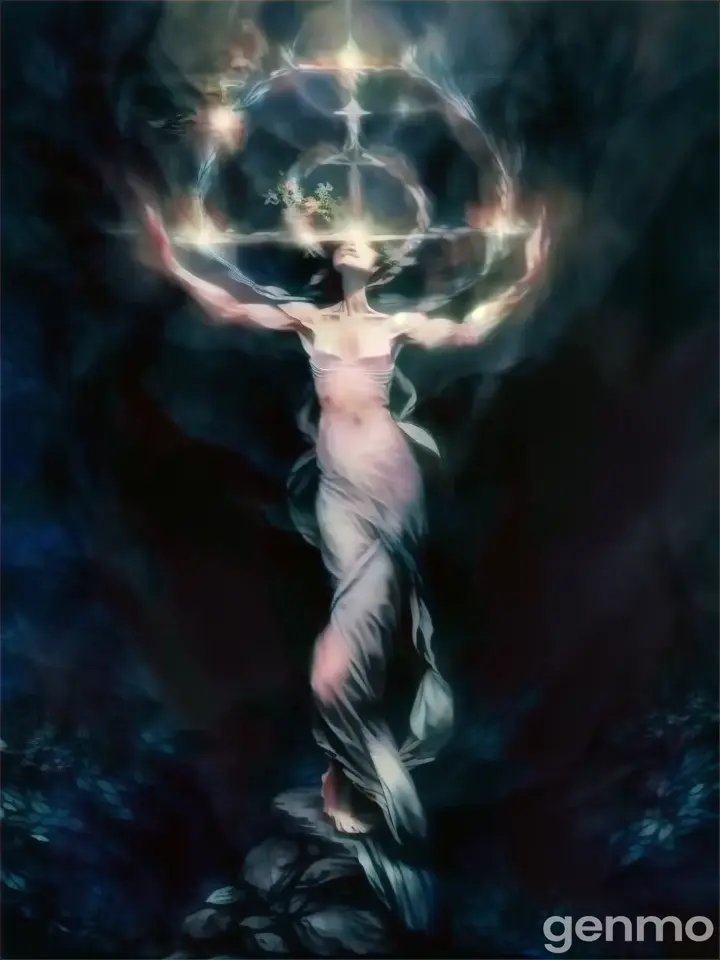 arm, sky, flash photography, religious item, cross, art, darkness, tree, painting, entertainment