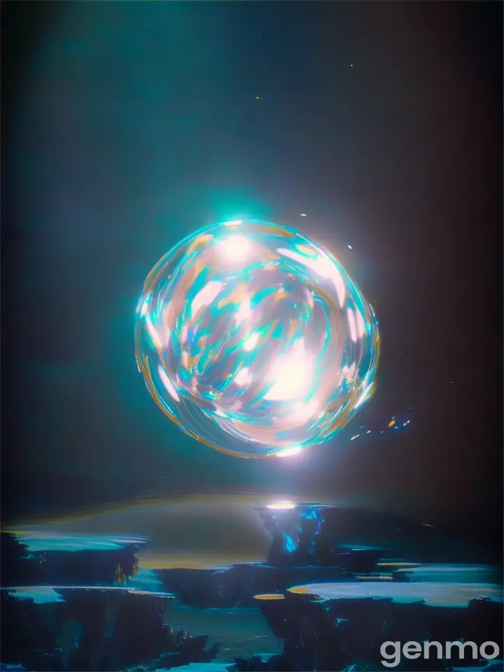 a ball of light is floating in the air