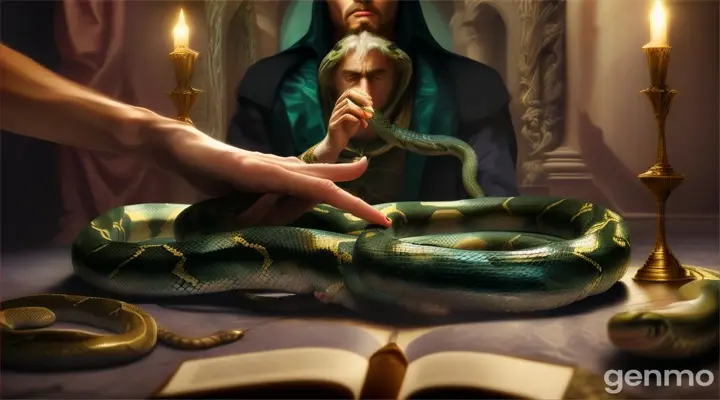 john blessed the poison and transform into snake in the bible