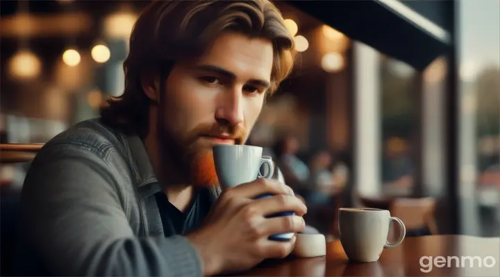 john in the bible drinking coffee in present world