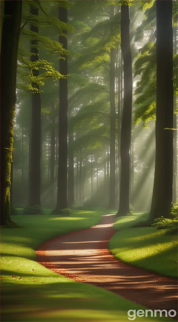a grove of trees in the middle of a forest