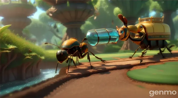 3d cartoon animation clear videos  The ant queen gave Choo-Choo some water and set out with her army.